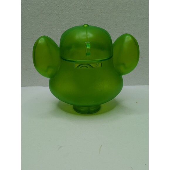 CHUCK E CHEESE Pizza COIN BANK Transparent Lime Neon Green Head 2009 Collectible - Picture 2 of 4